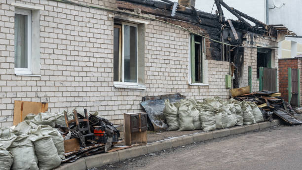 Professional Fire Damage Removal technician working in Chester, PA